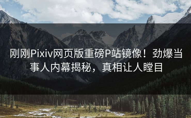 刚刚Pixiv网页版重磅P站镜像！劲爆当事人内幕揭秘，真相让人瞠目