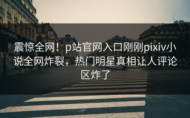 震惊全网！p站官网入口刚刚pixiv小说全网炸裂，热门明星真相让人评论区炸了