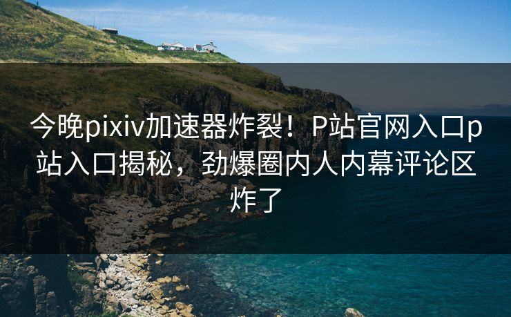 今晚pixiv加速器炸裂！P站官网入口p站入口揭秘，劲爆圈内人内幕评论区炸了