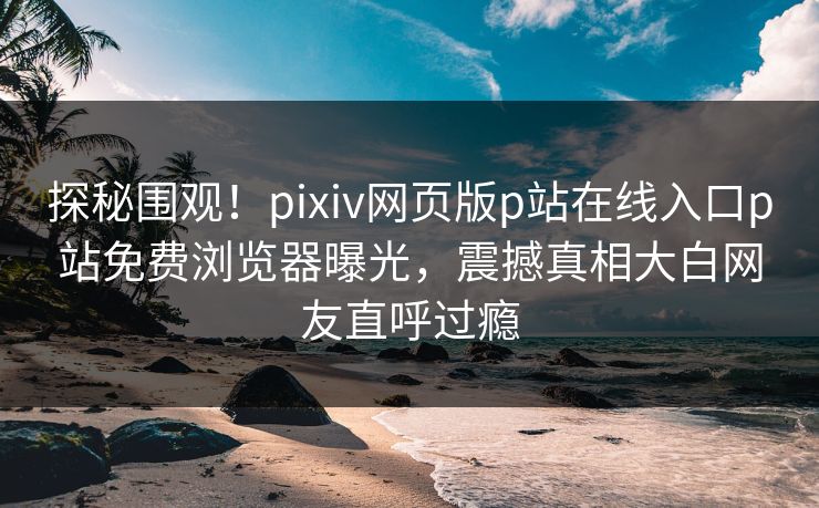 探秘围观！pixiv网页版p站在线入口p站免费浏览器曝光，震撼真相大白网友直呼过瘾